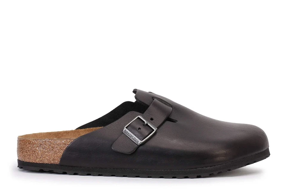 Birkenstock Boston BS Vintage Madera Negro [1023458] Foto 1 de 4