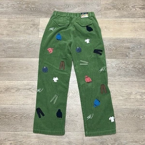Gap Re-Issue x Sean Wotherspoon Pants Mens 33x31 Green Corduroy Patch Tag 29x28 - Picture 1 of 17