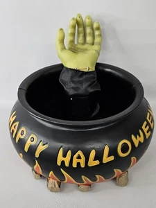 Gemmy Animated Halloween Candy Bowl Talking Green Hand Cauldron- Works Great! - Picture 1 of 8