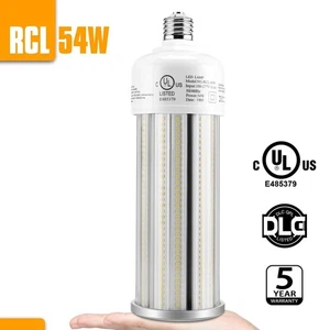 54W LED Corn Light E39 5000K Daylight Warehouse Factory High Bay Bulb DLC UL - Picture 1 of 8