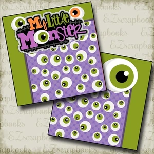 MY LITTLE MONSTER - NPM - 2 Premade Scrapbook Pages - EZ Layout 2413 - Picture 1 of 4