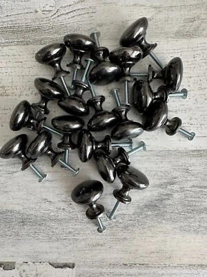 18 perillas clásicas redondas de níquel negras setas Berenson 091 AdvantageOne de 1-1/8" Foto 1 de 4