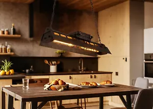 American Retro Metal Chain Hanging Ceiling Light Industrial Bar Pendant Light - Picture 1 of 7