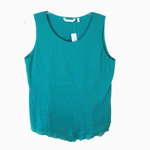 Soft Surroundings Siesta Key Tank Parakeet Green 3/4 Sleeve Women's Large - NEW! - Picture 1 of 6