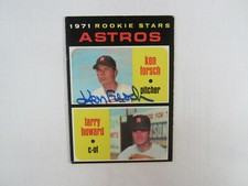 1971 Topps # 102 Ken Forsch Rookie Autograph / Signed Card (MB) Houston Astros