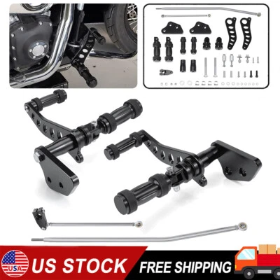 Forward Controls Kit Pegs Levers Linkage For Harley Dyna Street Bob FXDB 2006-17 Foto 1 de 4