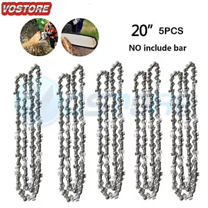 5PC 20" Chainsaw Saw 3/8"LP Chain Blade .050 Gauge 72DL Link for Stihl Husqvarna - Picture 1 of 13
