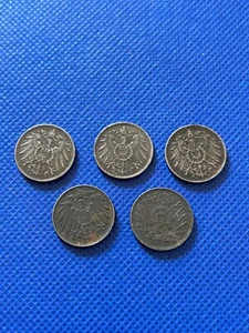 Antique German Coins Lot of (5) 5 Pfennig 1916 1918 1919A 1920 1921 - Picture 1 of 2