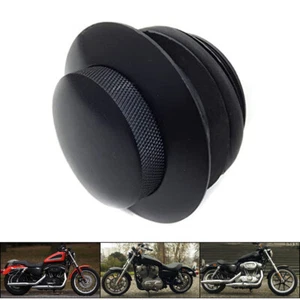 Fuel Tank Gas Up Vented Black Fit For Harley Dyna Super Glide 2001-2004 - Picture 1 of 13