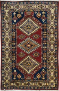 Authentic Wool 4' 2" x 6' 4" Pakistan Shirvan Rug RNR-9852 - Picture 1 of 12