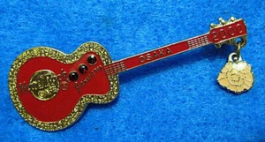 OSAKA GARNET & CARNATION FLOWER DANGLE BIRTHSTON DEEP RED GUITAR Hard Rock Cafe - Picture 1 of 1