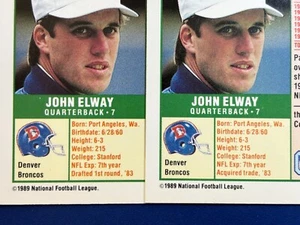 1989 Pro Set Football Base Card #100 John ELWAY - Drafted Error and Corrected - Picture 1 of 3