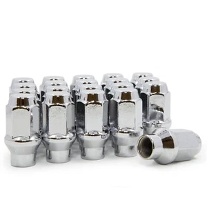 20 Chrome ET Style Bulge Acorn Conical Lug Nuts 12x1.5 Thread - Picture 1 of 2