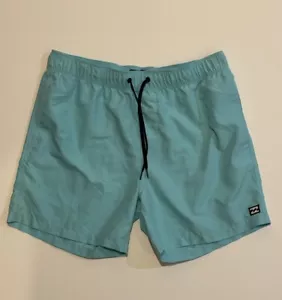 MENS BILLABONG RECYCLER ALL DAY LAYBACK L LIGHT BLUE DRAWSTRINGS 5” Inseam - Picture 1 of 7