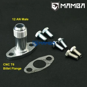 Kit de brida de drenaje de retorno de aceite turbo de aluminio 12 AN para Holset HC5A HX80 HX82 HX83 - Imagen 1 de 7