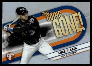2023 Topps Prístine MIKE PIAZZA GOING GOING GONE INSERTO GGG-14 METS - Imagen 1 de 2