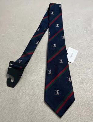 Corbata 100% seda estampada "jugador de béisbol" de Zara para hombre Foto 1 de 4