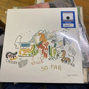 CROSBY STILLS NASH and YOUNG - SO FAR - Limited Edition Clear Vinyl Sealed - Picture 1 of 5