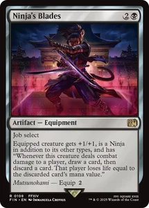 Ninja's Blades 0108 ~ Rare MTG Final Fantasy Mint - Picture 1 of 1