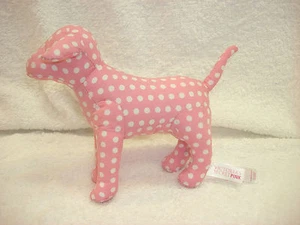 FIRST Edition VICTORIA'S SECRET PINK DOG Plush Stuffed Animal Polka Dot 1st - Picture 1 of 3