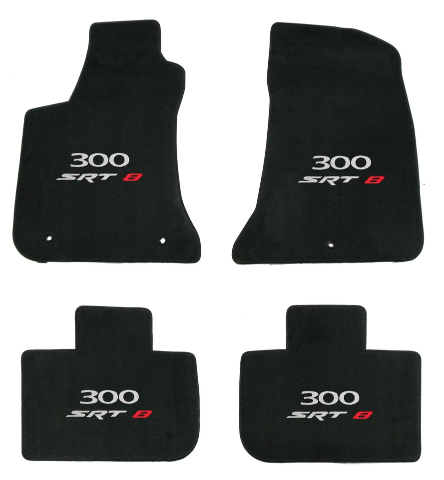 Juego de 4 alfombrillas Lloyd Mats VELOURTEX ébano Chrysler 300 SRT8 2011 a 2018 tracción trasera Foto 1 de 4