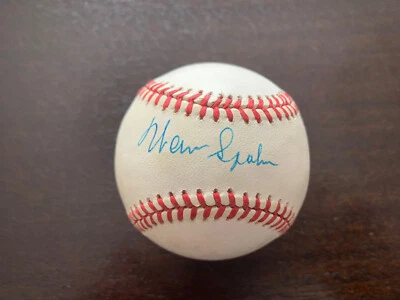 Warren Spahn Signed Autographed ONL Hall of Famer Braves Global Authentics Label - Image 1 of 4