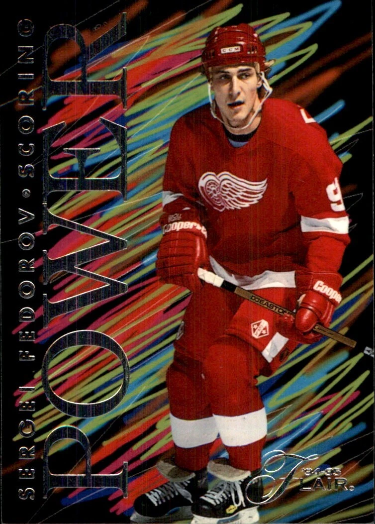 Sergei Fedorov DETROIT RED WINGS 1994-95 Flair Scoring Power #3 Fleer