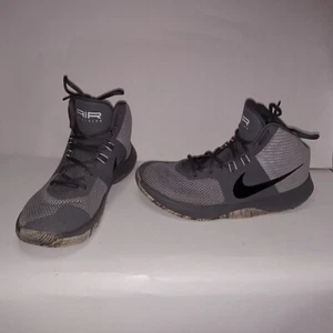 Nike Air Precision 898455-004 Gray Black High Top Shoe Men Size 8 - Picture 1 of 11
