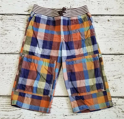 Pantalones Cortos MINI BODEN 8 Niños Naranja Azul Arco Iris Cuadros Techno Carga En muy buen estado 8 Foto 1 de 4