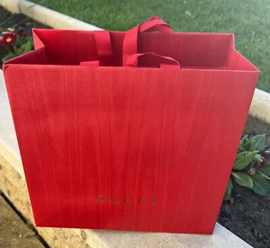 Gucci Gift Bag | Red & Gold | Brand NEW & Authentic | Medium 28x28x13cm - Picture 1 of 1