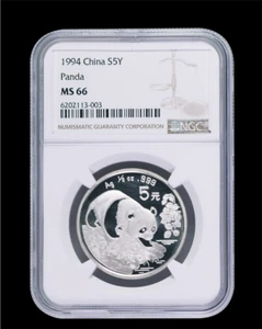 Commemorative Coin 1994 China S5Y Panda NGC MS 66 In Stock - Picture 1 of 2