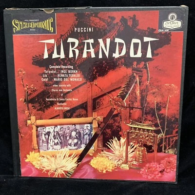 PUCCINI Turandot - BORKH, TEBALDI - LONDON BLUEBACK OSA 1308 ST WB DG 3LP BOX - Image 1 of 4