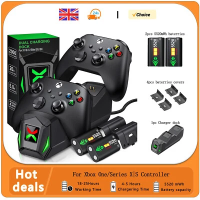 HELLCOOL for Xbox Series S/X/Xbox One/One Elite Controller Charger Station Battery Pack