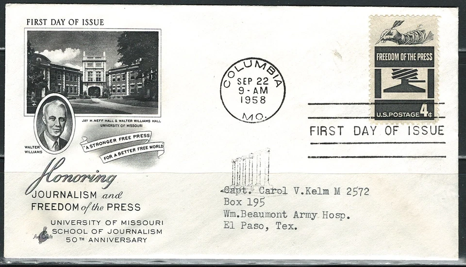 Mint US Year of 1958 First Day Cover Scott#1119. - Image 1 of 1