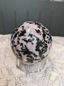 Natürliche polierte Schneeflocke Obsidian Kristall Kugel Exemplar - Bild 1 von 3