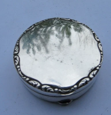 ANCIEN BOITE PILULIER TABATIERE ARGENT 800/100 42 mm 22,5 g environ - Photo 1/4