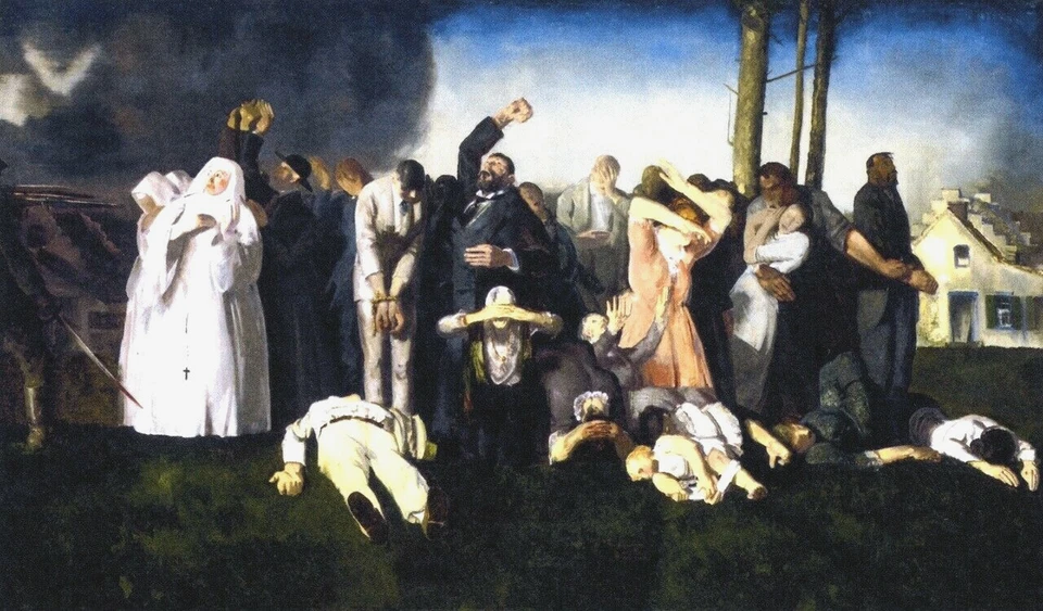 George Bellows - Massacre at Dinant (1918) Historical - 17" x 22" Fine Art Print - Imagem 1 de 1