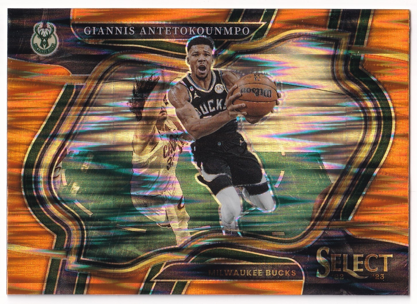 2022-23 Panini Select Orange Flash Prizms #261 Giannis Antetokounmpo Bucks