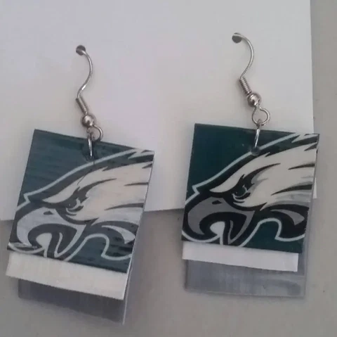 Philadelphia Eagles NFL football earrings duct tape duck lightweight handmade Cover