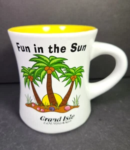 Grand Isle Louisiana Coffee Mug "Fun in the Sun" Heavy Coffee Shop Style Vintage - Picture 1 of 6