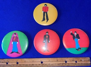 ALL (4) vintage Beatles Yellow Submarine MOVIE PINBACK/BUTTON/BADGE 3" 1968 King - Picture 1 of 4