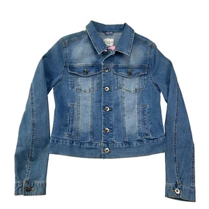 Love Tree Denim Jean Jacket Womens M Blue Y2K NWT - Picture 1 of 9