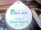 Vtg - Pga Golf Bag Tag - Point West Golf Club Gc - Ontario Canada