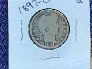 1897-O Barber Silver Quarter E8330 - Imagen 1 de 4