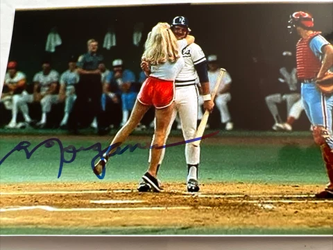 MORGANNA THE KISSING BANDIT Signed Autograph 4x6 Photo PLAYBOY KC Royals Cover