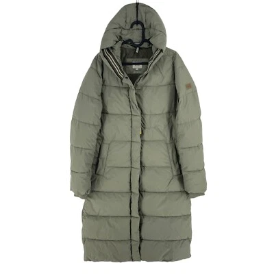 Camel Active Damen Grau Kapuze Gepolstert Lange Jacke Mantel Größe Eu 36 8 US 6 - Bild 1 von 4