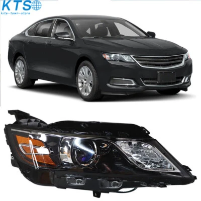 Para Chevrolet Impala 2015-2020 tipo halogênio carcaça preta transparente lateral do passageiro - Imagem 1 de 4