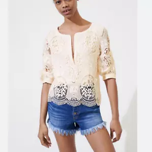 Maje Women's Blouse Size 1 Lace MFPTO00355 - Picture 1 of 11