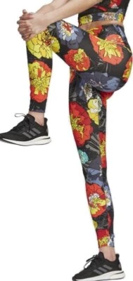 adidas Womens Leggings S Floral Aeroready Training Fitness HC1658. Sample - Image 1 of 3