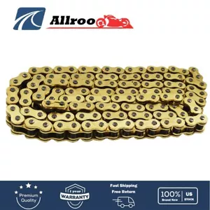 With O-Ring Drive Chain Gold Color 525-120 ATV Motorcycle 525 Pitch 120 Links - Bild 1 von 10